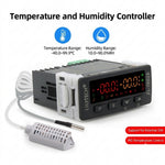ZL7802D Digital Temperature Humidity Controller Dual LED Display NTC Sensor PID Control Safety Alarm IP65 Proof for Egg Incubator Greenhouse Wine Cellar