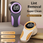 Tevorex Smart Digital Display Lint Remover 6 Blades Fabric Shaver Type-C Fast Charging Electric Clothes Defuzzer for Sweaters Clothes