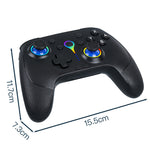 K22/K23 Wireless Gaming Controller with 1KHz Hall Effect Joysticks Tri Mode 6 Axis Gyro RGB Vibration for PC Switch iOS Android with Phone Bracket
