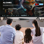 [128G] Q10SE RS5 4K UHD Android Gaming Console 40000+ Preloaded Games Support HD Output 2-in-1 3D HD Gaming Player with Dual Wireless Controllers 40 Emulators+