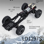 LinkMejor 1297S Newly Upgraded RTR 1/14 2.4G 4WD for Mitsubishi Pajeyo V24WG 1992 Sport RC Car Dual-Speed Mechanical Shifting Classis Off-Road SUV Climbing Truck LED Light Full Proportional Control Metal Gears CVD Straight Axle Vehicles Models Toys