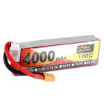 LinkMejor Power 11.1V 4000mAh 100C 3S Lipo Battery XT60 Plug for RC Racing Drone