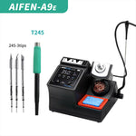 LinkMejor A9E Soldering Station 160W 100°C-450°C Adjustable Temperature Rework Station T245 Handle with Cleaning Tools and Multi Compatible Soldering Tips