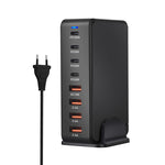 [GaN Tech]LinkMejor 240W 8-Port USB PD Charger 4USB-A+4USB-C PD QC Fast Charging Desktop Charging Station EU Plug US Plug for iPhone 15 15Plus 15 Pro 15Pro Max for Huawei Mate60Pro for Sansung Galaxy Z Flip5