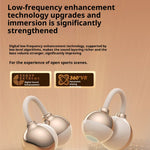 LinkMejor Q75 TWS Earclips Wireless bluetooth 5.4 Earphone 10mm Large Dynamic Coil Digital Display IPX5 Waterproof Earclips Sports Headphones