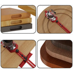 Router Multifunctional Base Plate Bracket Aluminum Alloy 2-in-1 Slotting 60-300mm Milling Diameter 300-800mm Adjustable Straight Edge 140-420mm Clamping 10-25mm