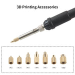 TS100 Hot Melt Nut Insertion Kit Brass CNC Precision for M2 M3 M4 M5 M6 M8 Compatible with 936 Soldering Iron Tips