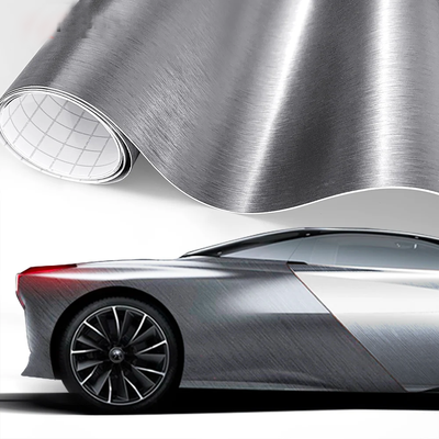 Car Interior Sticker 3D Metallic Silver Film Electroplating  30cm*150cm Car Stickers Matt Brushed Aluminum Vinyl Wrap Film Self Adhesive Air Release Waterproof PVC Protection Stickers