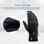 LinkMejor Outdoor Winter Gloves Motorcycle Touch Screen Snow Glove Waterproof Thermal Gloves for Riding Skiing Fishing
