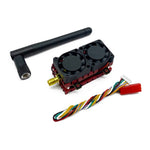 LinkMejor 4.2W FPV System 5.8GHz 48CH FPV Transmitter VTX with B19 1/3" CMOS 1500TVL FPV Camera 2.1mm Lens and Dual Cooling Fan for FPV Racing Drones