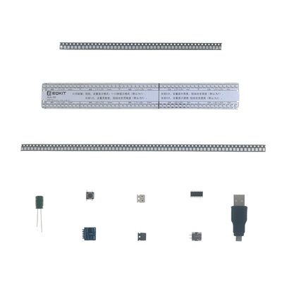 LinkMejor AUL-50 Acoustic Level Indicator Kit DIY Voice Control Lamp Audio Spectrum 2x50-segment LED Light