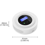 WiFi Enabled Gas Leak Detector with Digital Display and Temperature Sensor for Detection of Natural Gas Methane and Biogas with Voice Alerts and Breakdown Self Check Function