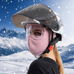 LinkMejor Fall Winter Warm Cycling Full Face Mask Windproof Anti-dust Breathable Skiing Masks Shield Face Cover With HD Anti-fog Goggles for Men Women