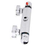 Bathroom Wall-mount Brass Thermostatic Shower Valve Bath Mixer Shower Control Valve Bottom Faucet 3/4" Thread Connector