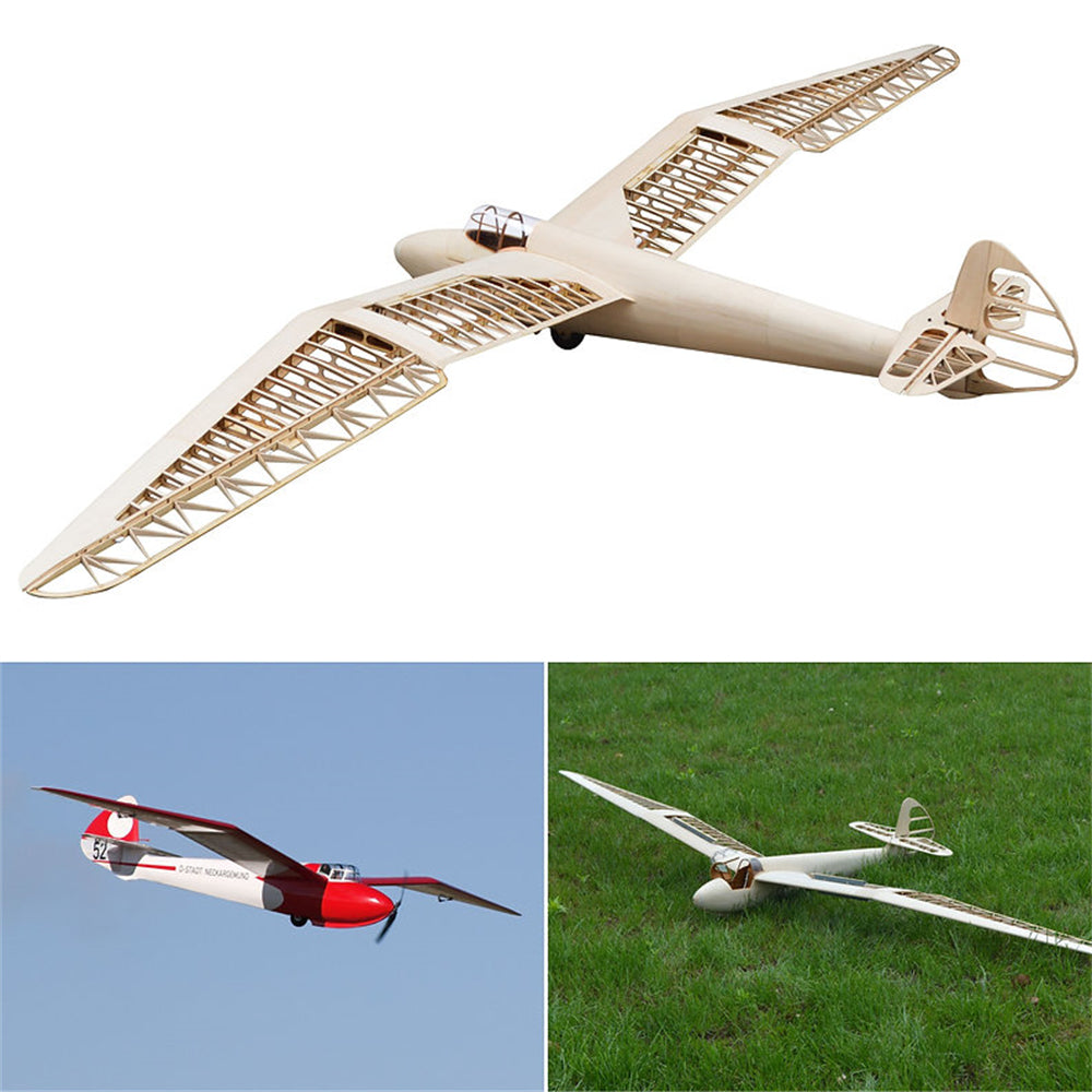 LinkMejor Minimoa 2025 2844mm Wingspan 1/6 Scale SD7032 Profile Balsa Wood RC Airplane Glider KIT