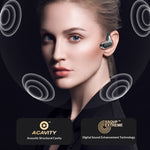 F8 TWS Wireless bluetooth 5.4 Earphone 16.2mm Wool Paper Diaphragm 360° Panoramic Sound ENC Call Noise Cancelling Low Delay AI Translation Earhooks Waterproof Sports Headphones