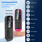 LinkMejor J60 4G GSM 0.66-Inch OLED Display Nano SIM Card 600mAh Big Button SOS Emergency Call Lightweight Mini Mobile Phone