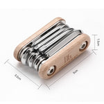 LinkMejor 8 in 1 Portable Folding Mini Bike Repair Tool Multifunctional Screwdriver Hex Wrench for Bike Tire Chain