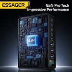 [GaN Tech] ESSAGER NCC-888 380W 8-Port USB PD Charger 3USB-A+5USB-C PD3.0/2.0 QC4.0/3.0/2.0 AFC FCP SCP DCP PPS Apple2.4A BC1.2 Fast Charging Desktop Charging Station EU Plug for iPhone 17 17Pro 16 Pro Max 15 14 for Huawei Mate XTs for OPPO for VIVO
