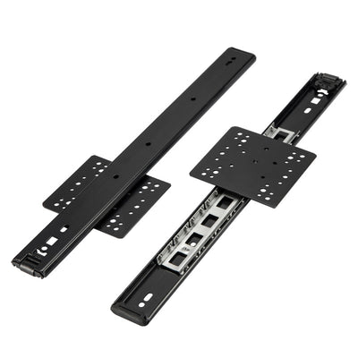 Telescopic Concealed Side Insert Swivel Slides 12 Inch Chrome Plated Steel Smooth Sliding Heavy Duty Cabinet Door Rails Furniture Hardware Quiet Anti Collision Design 12kg Load