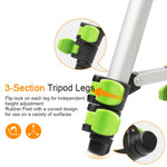 Huepar TPD05A Adjustable Tripod for Laser Level Camera 19.7-Inch Lightweight Aluminum Stand with 3-Way Pan Head 1/4"-20 Mount