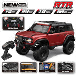 HB Toys RTR R1001/2/3 Upgraded Version 1/10 2.4G 4WD RC Car with Winch Differential Lock Full Proportional Rock Crawler LED Light 2 Speed Off-Road Climbing Truck Vehicles Models Toys