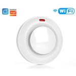 Tuya WiFi Smoke Detector Alarm Intelligent Wireless Home Fire Smoke Sensor Sound and Light APP Remote Control Fire Protection Alarming Device
