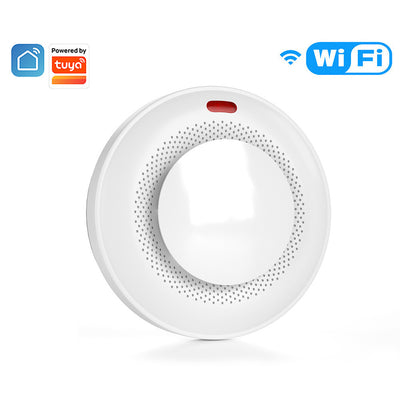 Tuya WiFi Smoke Detector Alarm Intelligent Wireless Home Fire Smoke Sensor Sound and Light APP Remote Control Fire Protection Alarming Device