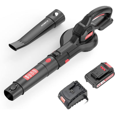 [USA Direct] Ecomax 18V Electric Leaf Blower Cordless with 2 Battery & Charger, Lightweight Blower Battery Powered for Lawn Care & Snow Blowing & Yard Cleaning