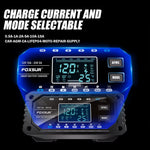 LinkMejor 12V 15A / 24V 5A 300W Battery Charger Lead-Acid AGM GEL LiFePO4 Tester Smart Pulse Repair Tools for Car Motorcycle Boat