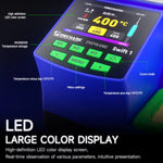 LinkMejor Swift 1 Intelligent Digital Soldering Station 100-480°C Rapid Heating Curve Mode LED Display Supports 210 245 115 Handles Soldering Repair Tool