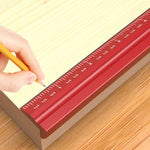 LinkMejor 4PCS V Shape Ruler 7/9/12/22inch Portable Woodworking Tool with Double-Sided Imperial Scale and Storage Hook Ideal for Accurate Vertical Measurement