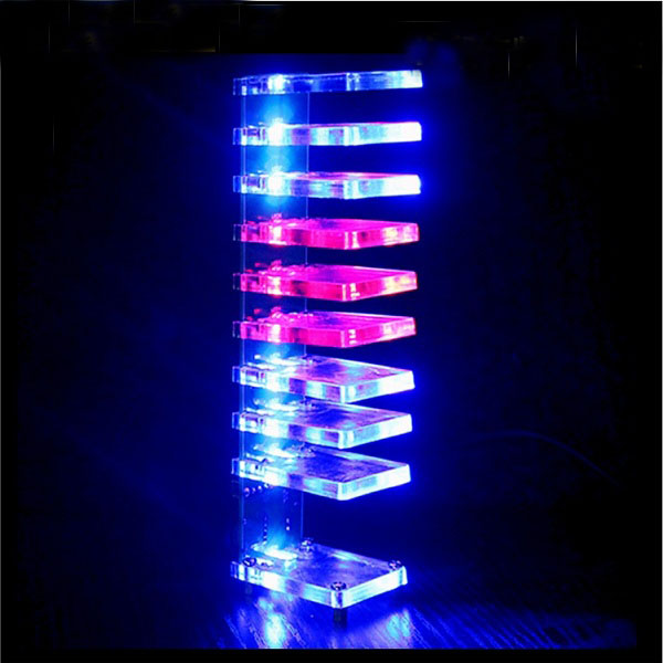 DIY Dream Crystal Electronic Column Light Cube LED Music Voice Spectrum Kit