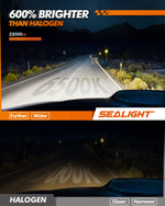 LinkMejor X3S Pair 100W LED Headlight Bulbs 6500K Cool White 24000LM IP67 Waterproof with Adjustable Lock Ring