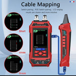 AV TOOLTOP ET636/ET638 Cable Tester and Multimeter 3.2-Inch Color Screen DCV ACV DCA ACA Resistance Capacitance Frequency Rechargeable Battery