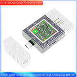 LinkMejor TU13 USB Tester Type-C PD3.0 Fast Charging Protocol Voltmeter 50V 12A Real-Time Power Monitor IPS Display Wide Compatibility