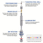 Mini Pin Vise Hand Drill Set Precision 360 Rotation Metal Construction Non Slip Handle 10 Chuck 10 Spiral Drill Bits Wood PVC Plastic Crafting Jewelry Model Making Tools