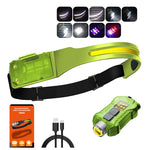 Bikight LED COB Sensor Headlamp with Tail Magnet UV Light USB C Rechargable Head Flashlight Headlight LED COB Work Light