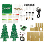 Straight/Curve-leaf Christmas Tree Tri-color/Colorful Version Support bluetooth DIY Electronic Kits