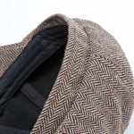 Collrown Classic Vintage Octagonal Cap Men Hat Newsboy Cap Women Casual Beret Hat Flat Peaked Caps for Autumn Winter