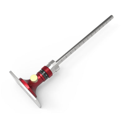 LinkMejor Marking Gauge Precision Woodworking Scribe Tool with Micro-Adjustment 12MM Carbide Blade and Stainless Steel Rod for Layout Work