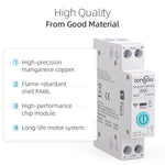 LinkMejor Tuya DC WIFI Smart Circuit Breaker 1P 63A DIN Rail for Smart Home Wireless Remote Control Switch Voice Control with Alexa Google Assistant