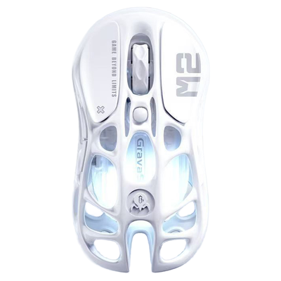 Gravastar Mercurys M2 Gaming Mouse PAW3395 Sensor Tri-mode Skeletal Frame Design RGB Lights 26000DPI 5 Programmable Buttons 1KHz Polling Rate Wireless Mouse