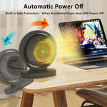 Portable Desktop Heater Household Instant Heating Fan Hot Air Machine Electric Heater Heating Fan with Thermostat for Home Bedroom Office