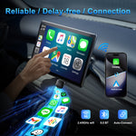 2 in 1 Wireless Carplay Android Auto Adapter Plug and Play 2.4GHz/5GHz Wi-Fi Bluetooth 5.0 Compatible with 98% Car Model