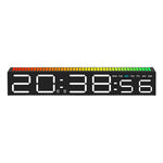 LinkMejor Light Table Clock LED Alarm Clock Speaker Display Colorful 3 Levels Brightness Dual Mode LED Lamp Strip Rhythm Pickup Design for Home Desktop
