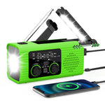 Multifunctional Emergency Radio Solar Hand Crank NOAA Weather Alert AM FM WB Radio Power Bank Flashlight for Outdoor Emergency Survival