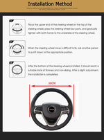 Car Steering Wheel Cover Anti Slip Universal 37-38cm Steering Decoration Accessories
