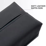 Car Tissue Box Holder PU Leather Car Center Console Armrest Napkin Box Sun Visor Back Seat Tissue Box With Fixed Strap