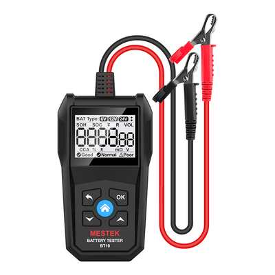 LinkMejor BT10 Car Battery Tester 6V 12V 24V LCD Digital Battery Analyzer 2-220A 100-2000 CCA SOH SOC Internal Resistance Test Tool